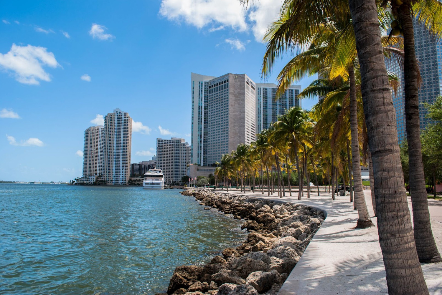 Panoramic Miami skyline views from a high-rise penthouse